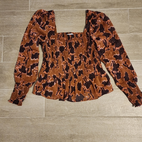 Nine West Tops - Nine West Smocked Puff Sleeve Blouse